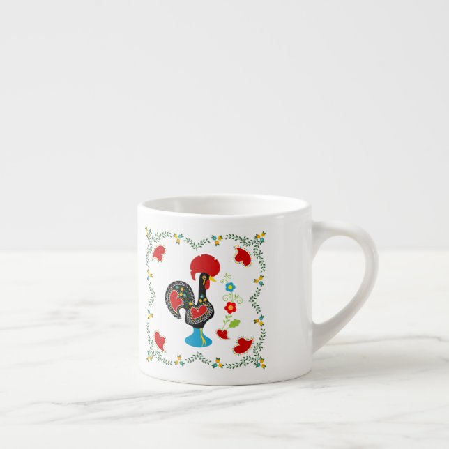 Portugals traditionella Tupp i svart Espressomugg (Höger)