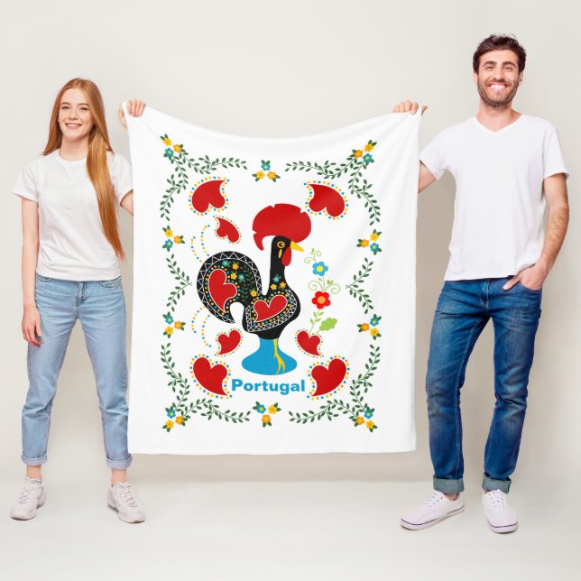 Portugals traditionella Tupp i svart Fleecefilt (På plats)