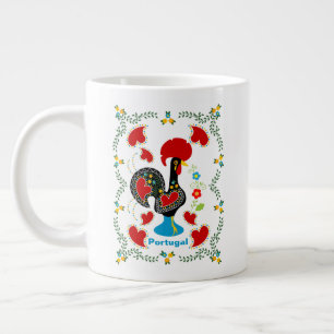 Portugals traditionella Tupp i svart Jumbo Mugg