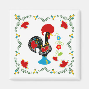 Portugals traditionella Tupp i svart Magnet