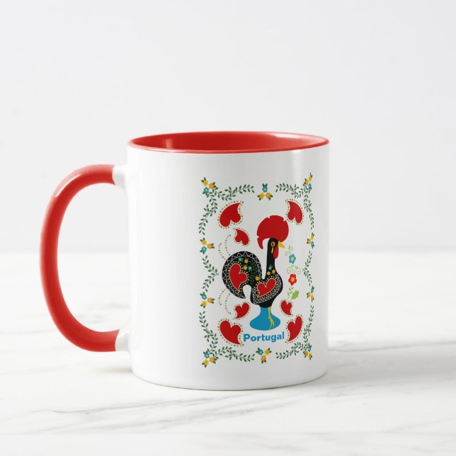 Portugals traditionella Tupp i svart Mugg (Vänster)