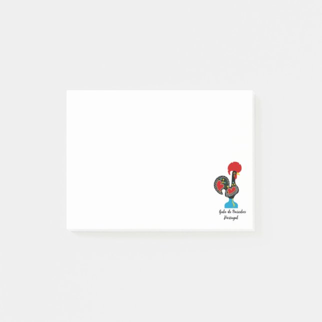 Portugals traditionella Tupp i svart Post-it Block (Framsida)