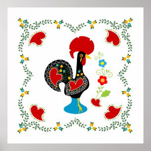 Portugals traditionella Tupp i svart Poster