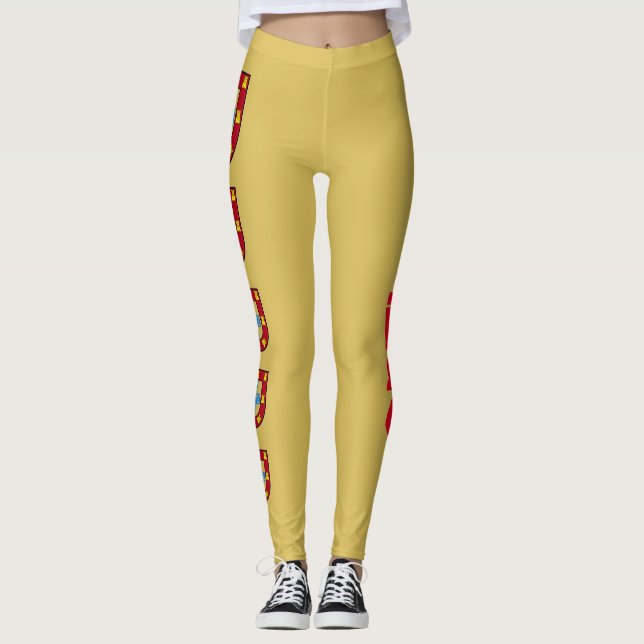 Portugals Vapensköld Dam Leggings (Framsida)