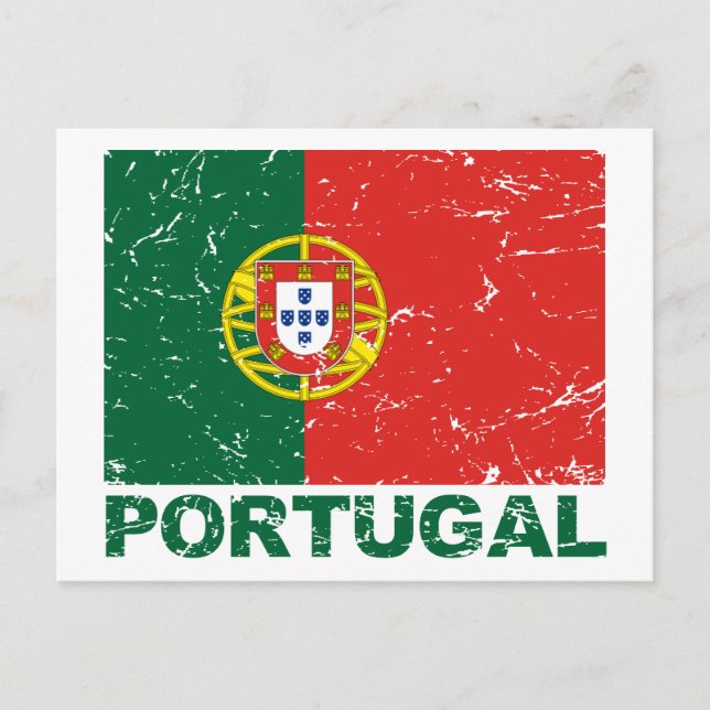 Portugals Vintage Flagga Vykort (Framsida)