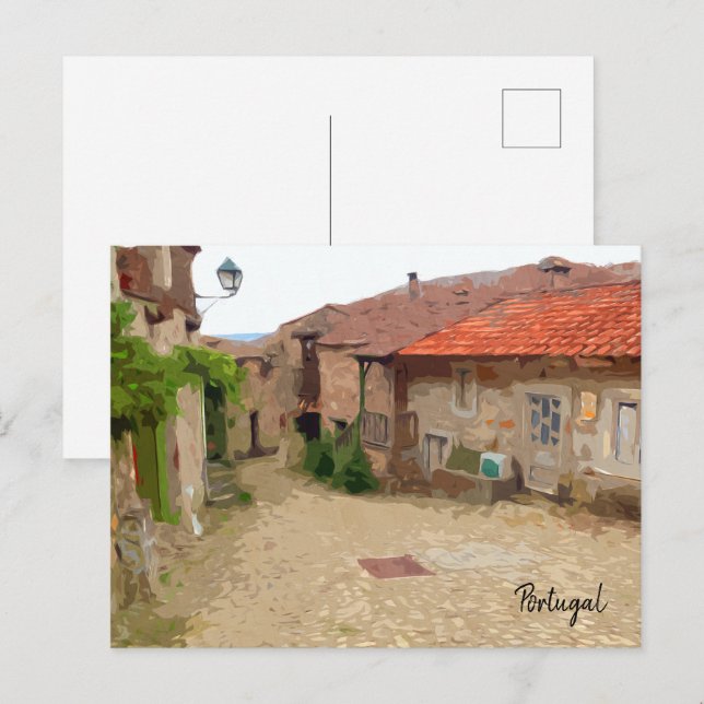 Portugals vykort (Fram/baksida)