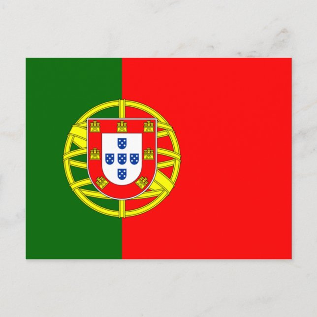 Portugals vykort för Flagga (Framsida)