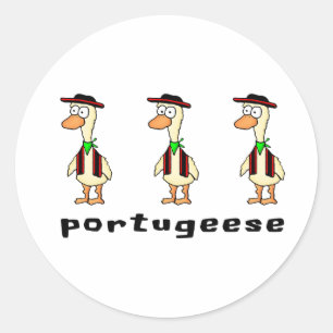 Portugeese klistermärkear runt klistermärke