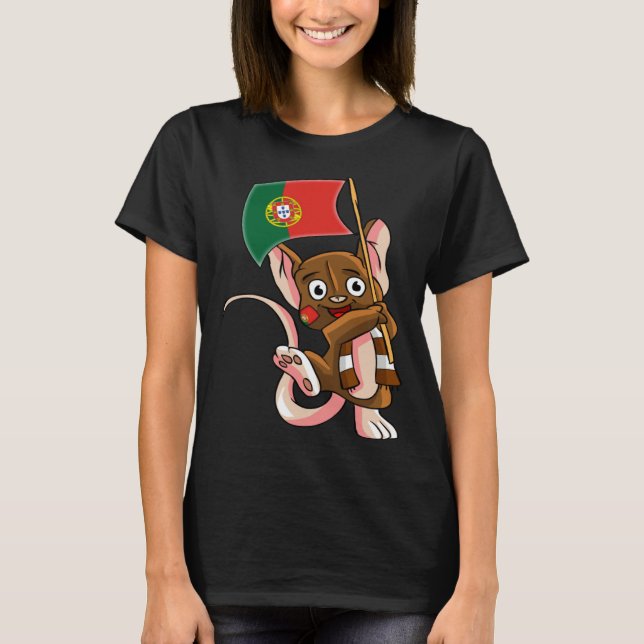 Portugese Fan Mouse T Shirt (Framsida)