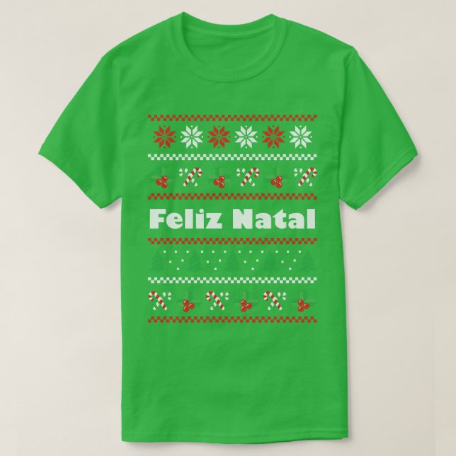 Portugese jul Feliz Natal T Shirt (Design framsida)