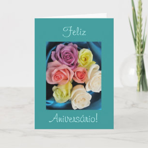 Portugis: Aniversario Parabensfödelsedag - kricka Kort