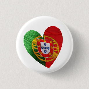 Portugis: flagga & hjärta knapp