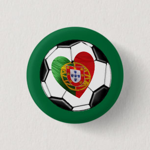 Portugis: flagga & hjärta knapp