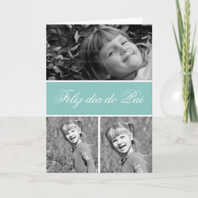 Portugis för fars daghälsningklättar kort | (Framsida)