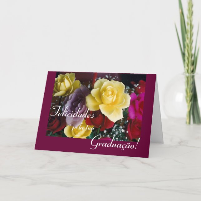 Portugis: Graduação-/studentenblommor Kort (Framsida)