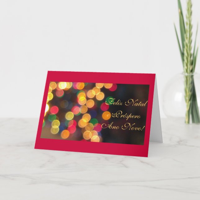 Portugis: Luzes de Natal Helgkort (Framsida)