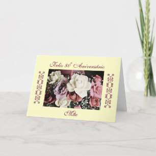 Portugis: Parabéns mãe/mamma födelsedag/rosa Kort