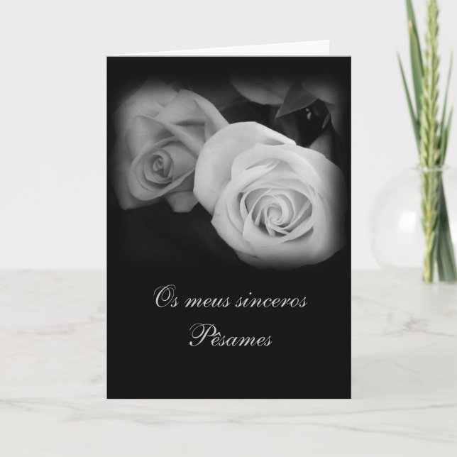 Portugis: Pesames/Condolencias Kort (Framsida)