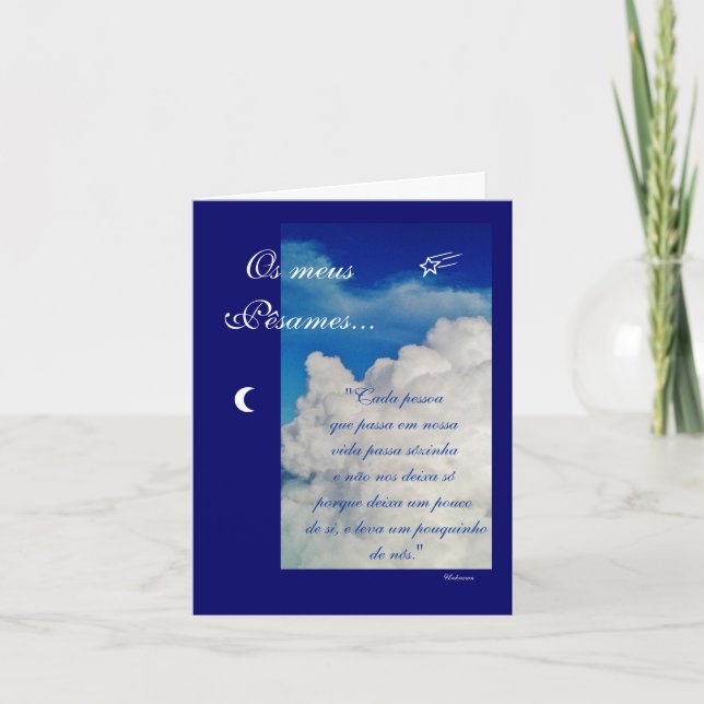 Portugis: Poema: Condolencias Kort (Framsida)