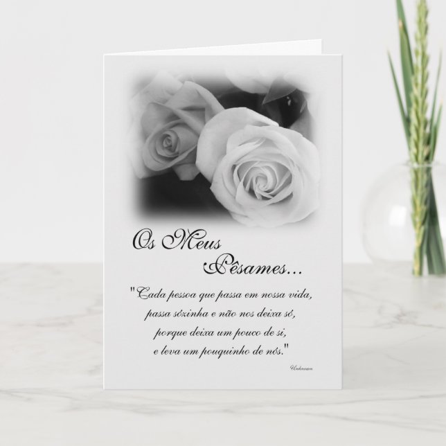 Portugis: Poema de Condolencias Kort (Framsida)