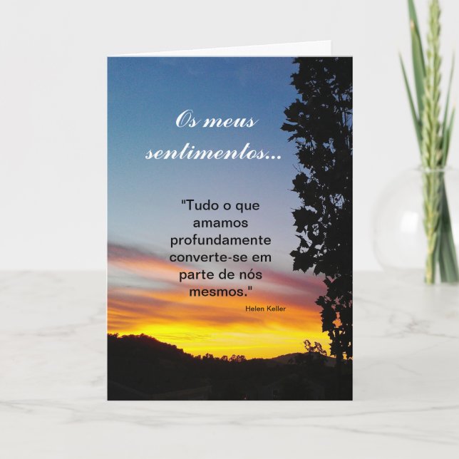 Portugis: sentimentos/Sympathy/Pêsames Kort (Framsida)