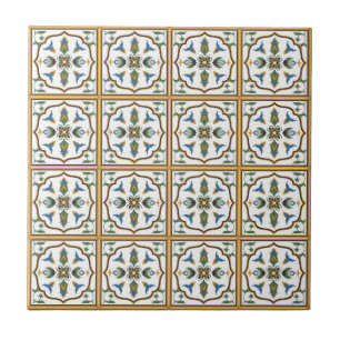 Portugisen belägger med tegel mönster - Azulejos Kakelplatta