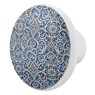 Portugisisk Azulejo-design Knopp