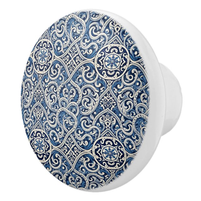 Portugisisk Azulejo-design Knopp (Höger)