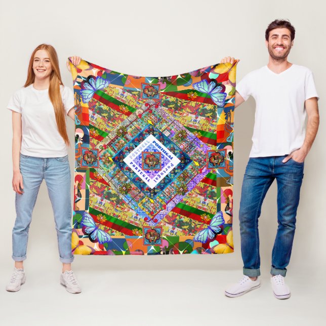 Portugisisk design Flygblankett Fleecefilt (På plats)