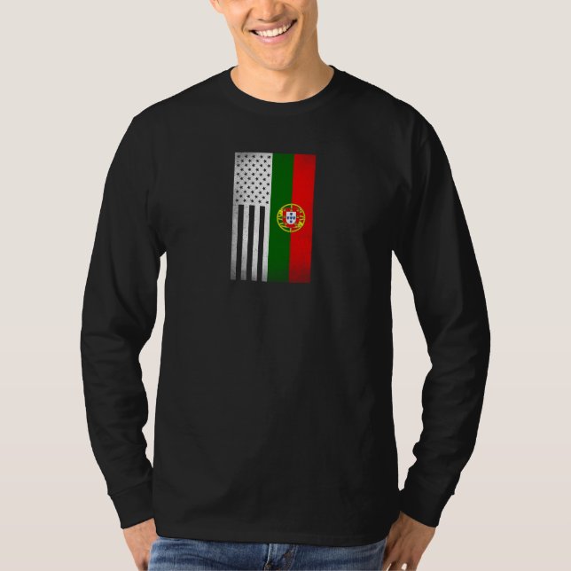 Portugisisk design för stolta portugisiska amerika t shirt (Framsida)