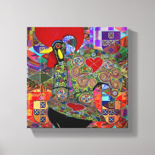 Portugisisk design Wood Wall Art Canvastryck