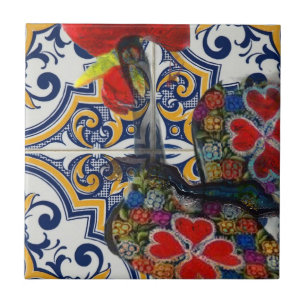 Portugisisk design Wood Wall Art Kakelplatta