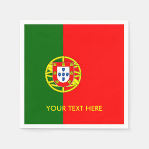 Portugisisk flagga av Portugal beställnings- Pappersservett