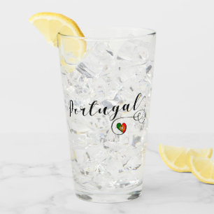 Portugisisk flaggahjärtadesign, Portugal Glaskopp