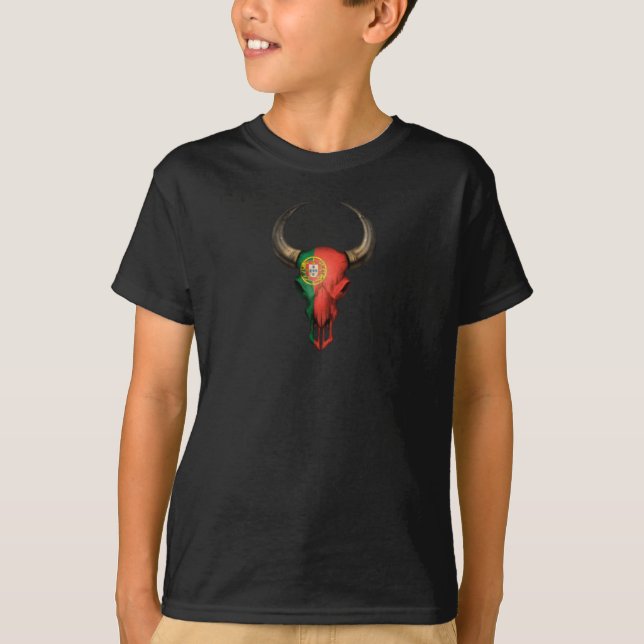 Portugisisk flaggatjurskalle t-shirt (Framsida)