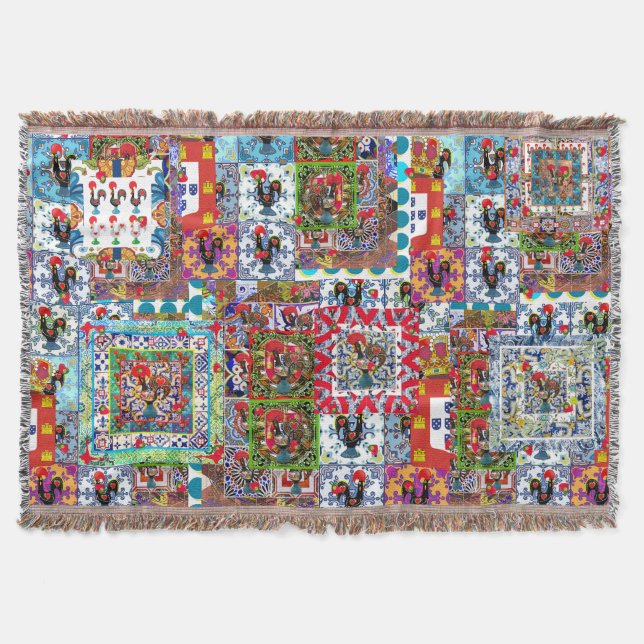 Portugisisk folkartThrow Blanket Filt (Framsidan)