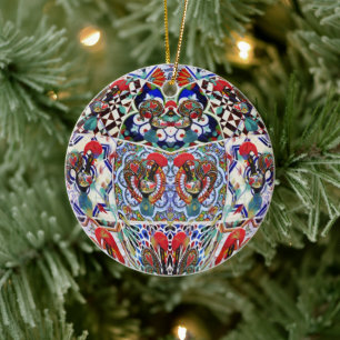 Portugisisk folkkonst julgransprydnad keramik