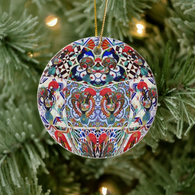 Portugisisk folkkonst julgransprydnad keramik (Träd)