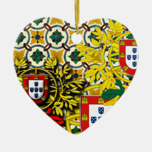 Portugisisk folkkonst julgransprydnad keramik