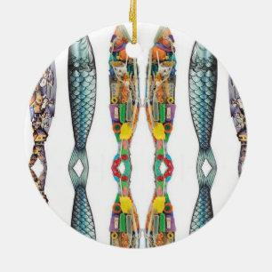 Portugisisk folkkonst julgransprydnad keramik