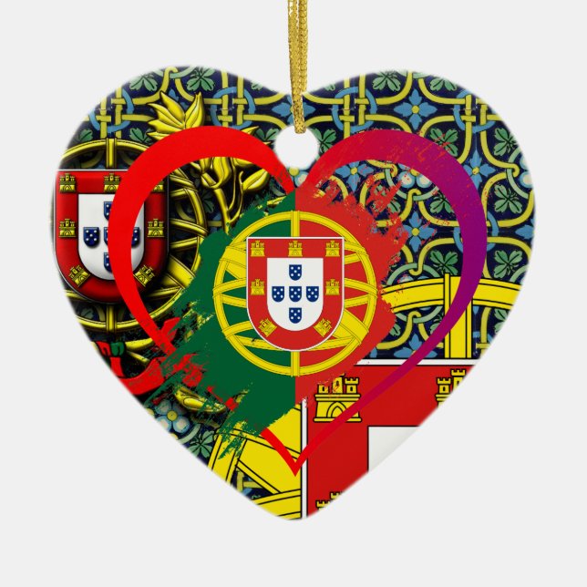 Portugisisk folkkonst julgransprydnad keramik (Framsidan)