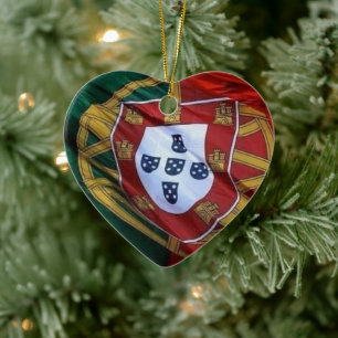 Portugisisk folkkonst julgransprydnad keramik