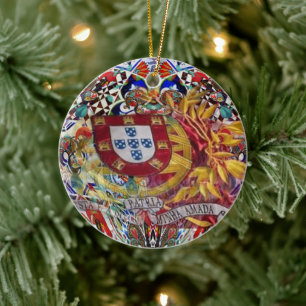 Portugisisk folkkonst julgransprydnad keramik