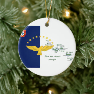 Portugisisk folkkonst julgransprydnad keramik