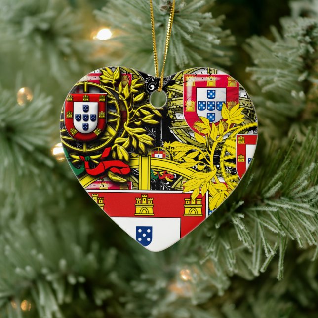 Portugisisk folkkonst keramisk prydnad julgransprydnad keramik (Träd)