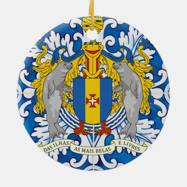 Portugisisk folkmusik julgransprydnad keramik (Baksidan)