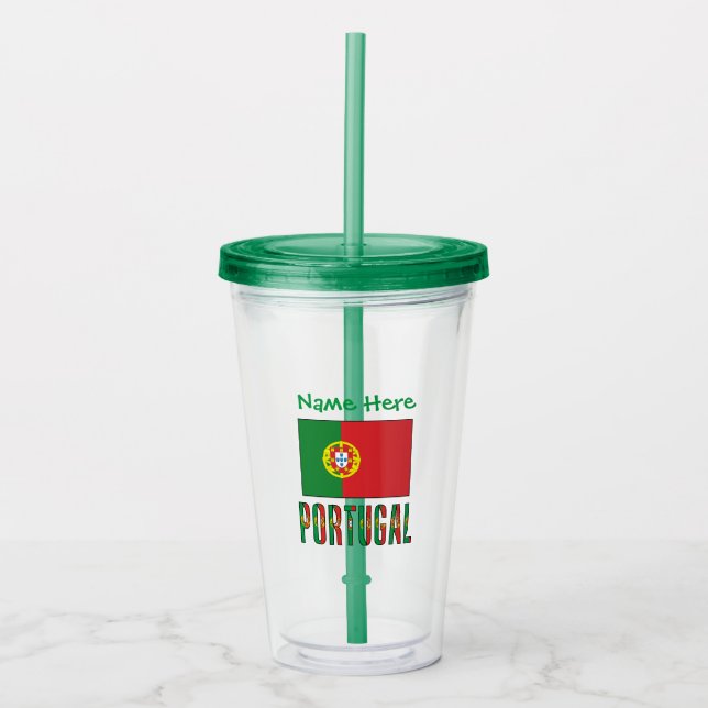 Portugisisk Grönt Take Away Mugg (Framsida)