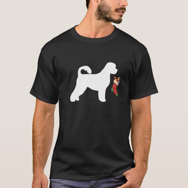 Portugisisk julaffär i Vatten Hund T Shirt (Framsida)