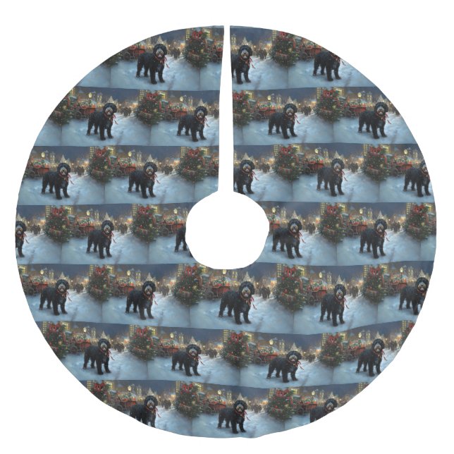 Portugisisk julhögsäsong Vatten Hund Julgransmatta Borstad Polyester (Framsidan)
