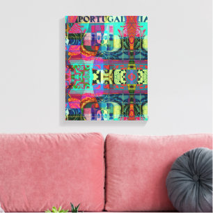Portugisisk konstdesign canvastryck